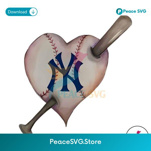 New York Yankees Baseball Bat Heart Png High Resolution