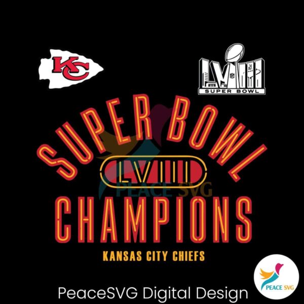 Nfl Kansas City Chiefs Super Bowl Lviii Champions Svg Clipart