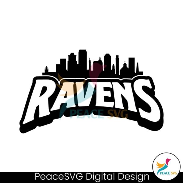 Nfl Ravens Football Skyline Svg For Vinyl Cutting