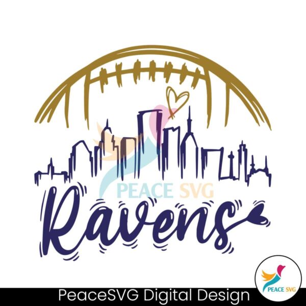 Nfl Ravens Football Skyline Svg Printable Design