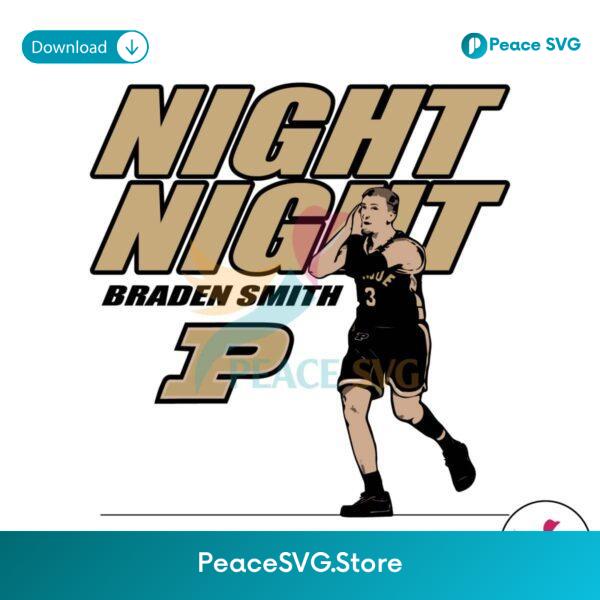 Night Night Braden Smith Purdue Player Svg For Silhouette