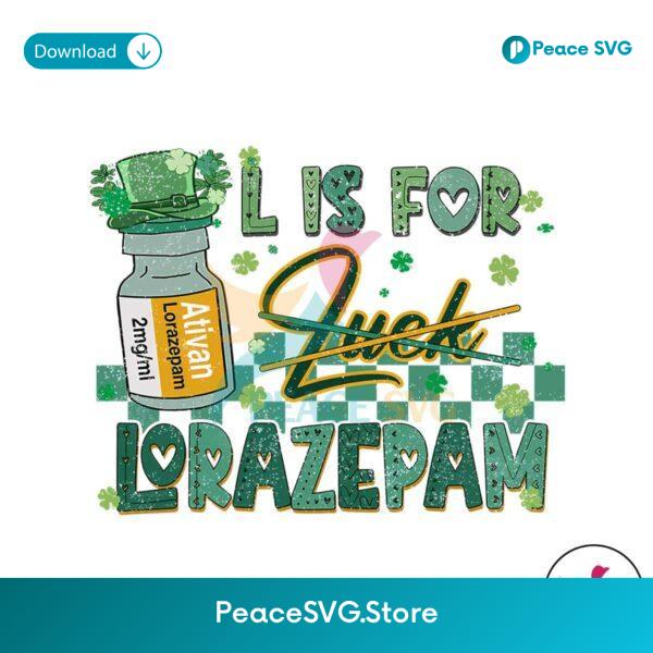 Nurse Pharmacist L Is For Lorazepam Png Printable File