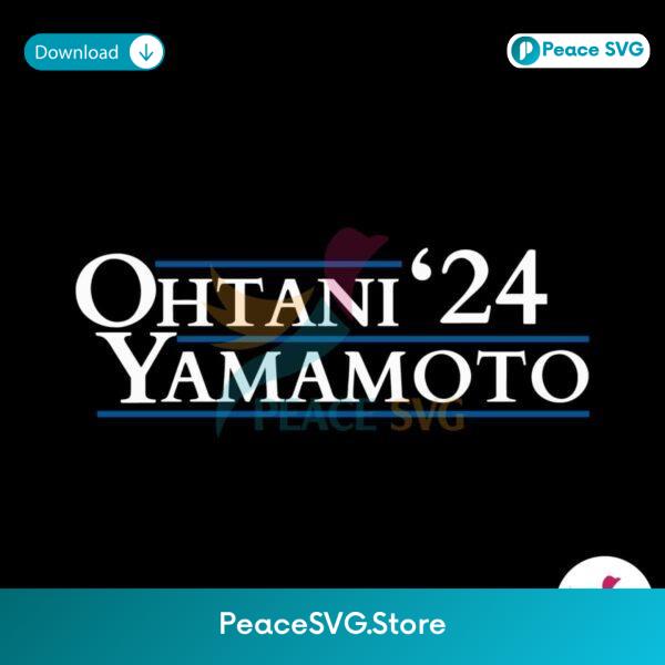 Ohtani Yamamoto 24 Mlb Dodgers Player Svg Digital Download