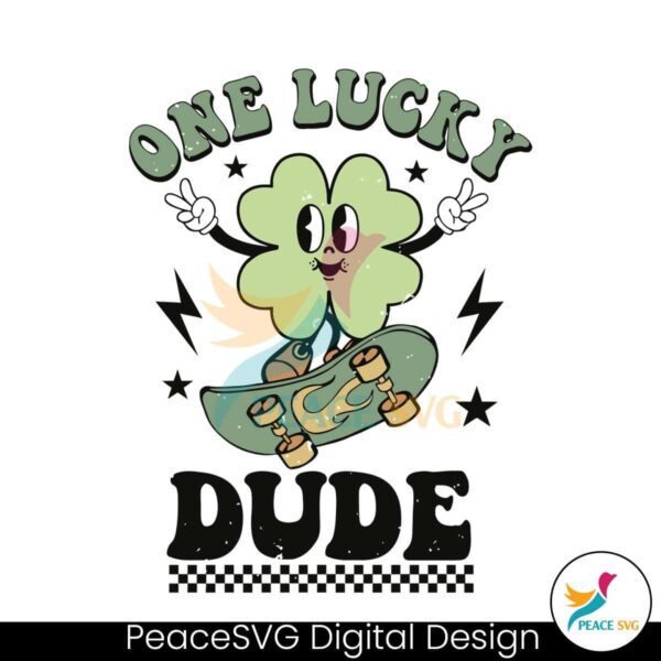 One Lucky Dude Shamrock Svg For Vinyl Cutting