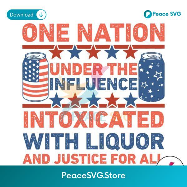 One Nation Under The Influence 4th Of July Svg Clipart