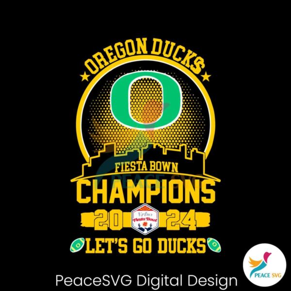 Oregon Ducks Football Fiesta Bowl Champions Svg Cut File