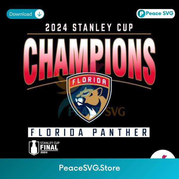 Panthers 2024 Stanley Cup Nhl Champions Svg Cricut Ready File
