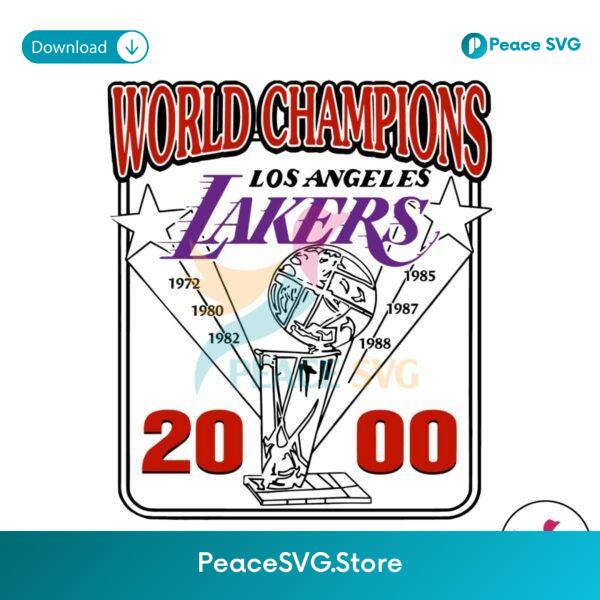 Pedro Pascal World Champions Los Angeles Lakers 2000 Svg Files For Cricut