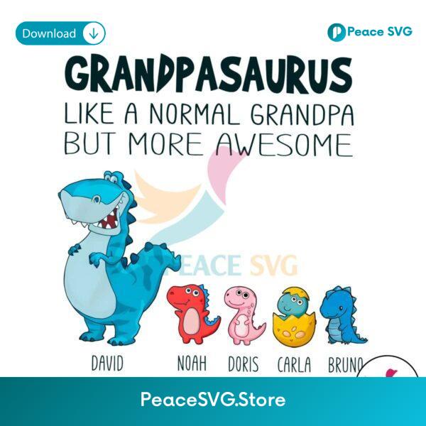 Personalized Grandpasaurus Like A Normal Grandpa Png Sublimation Design