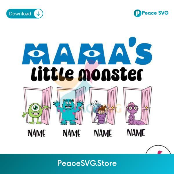 Personalized Mamas Little Monster Png For Printing