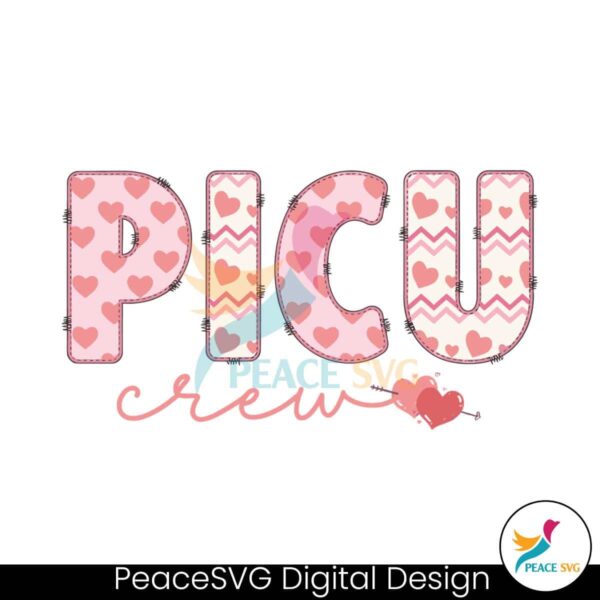 Picu Nurse Valentines Pediatric Icu Svg For Vinyl Cutting