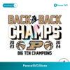 Purdue Basketball Back To Back Champs Big Ten Svg Instant Download