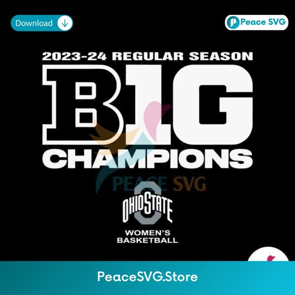 Regular Season Big 10 Champion Ohio State Svg Digital Download