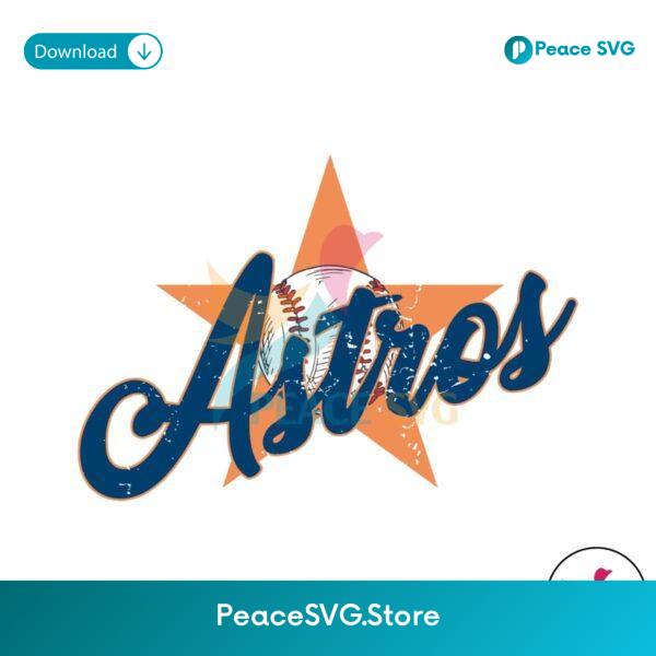 Retro Astros Baseball Mlb Team Svg For Silhouette