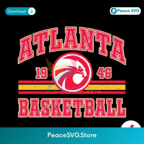 Retro Atlanta Basketball Logo Nba Svg Layered File