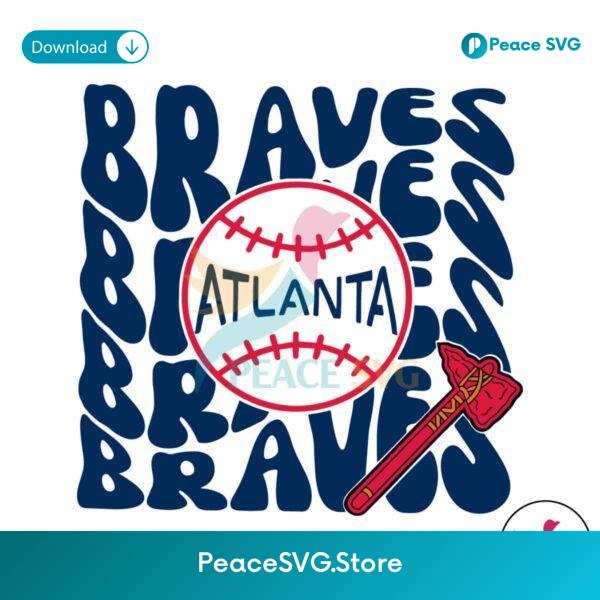 Retro Atlanta Braves Baseball Svg Files For Cricut