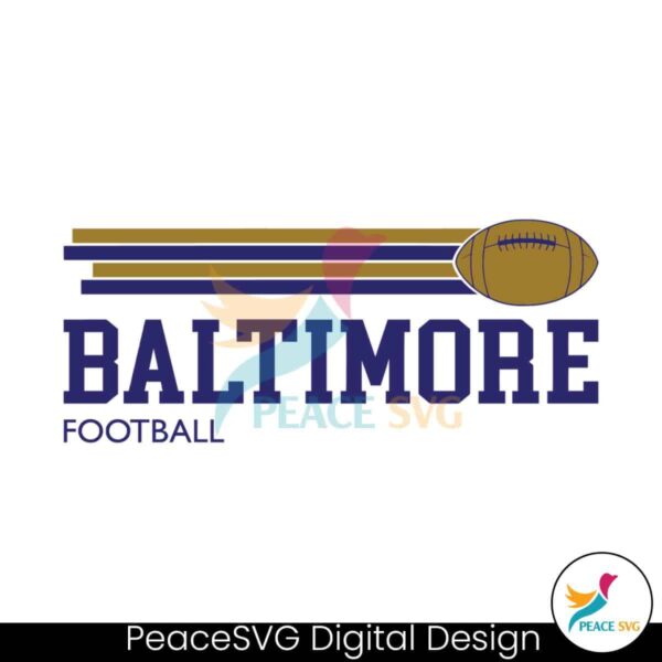 Retro Baltimore Football Nfl Game Day Svg Layered File
