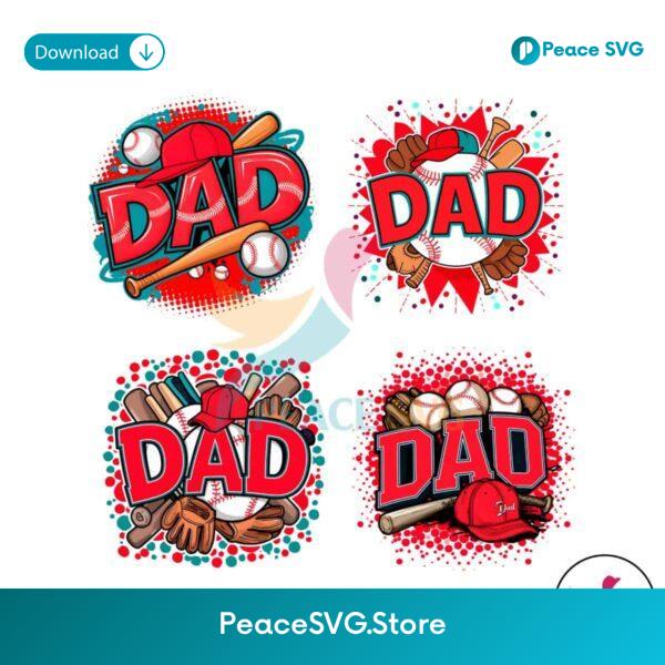 Retro Baseball Dad Game Day Png Printable File