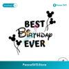 Retro Best Birthday Ever Mickey Balloons Png For Printing