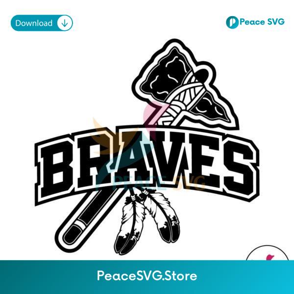 Retro Braves Chop On Baseball Mlb Team Svg Files For Cricut