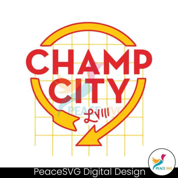 Retro Champ City Lviii Super Bowl Svg Instant Download