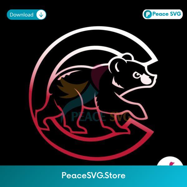 Retro Chicago Cubs Logo Baseball Team Svg Instant Download