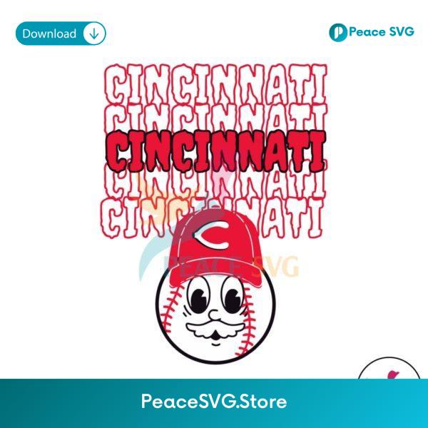 Retro Cincinnati Baseball Team Svg For Vinyl Cutting