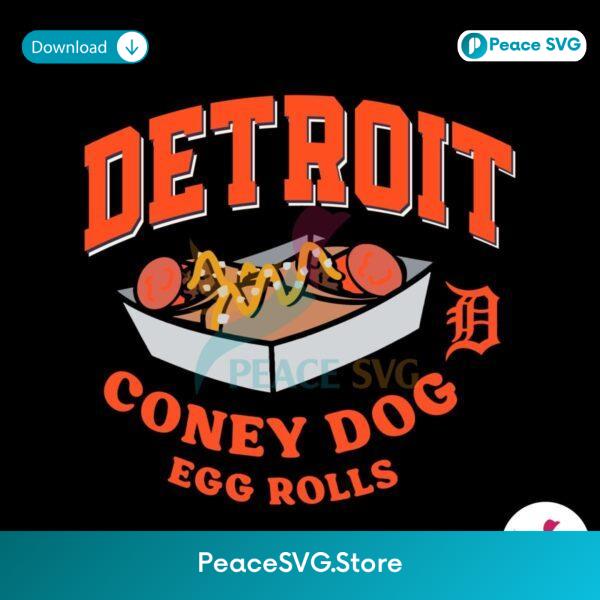 Retro Detroit Coney Dog Egg Rolls Svg Layered File