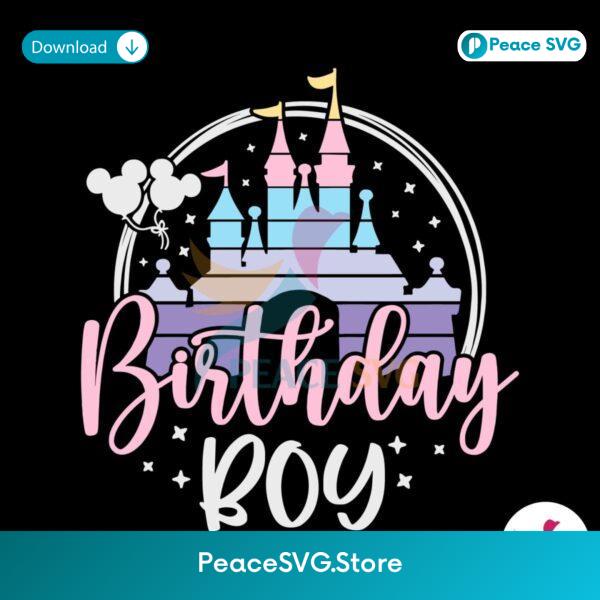Retro Disney Birthday Boy Castle Svg Instant Download
