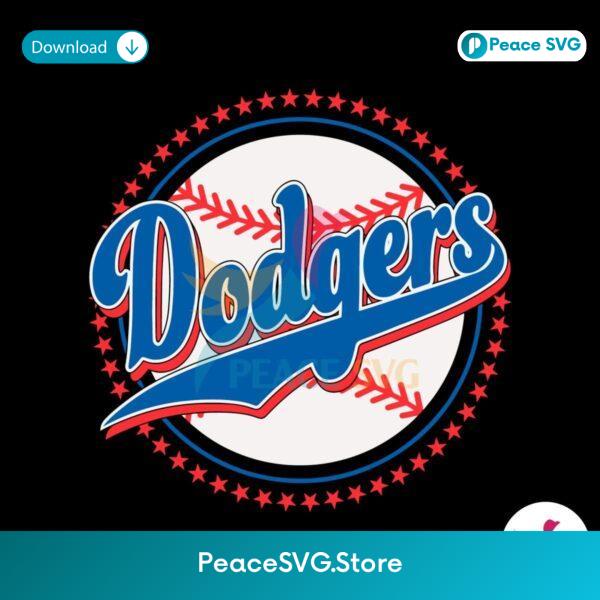 Retro Dodgers Baseball Mlb Team Svg Cricut Ready File