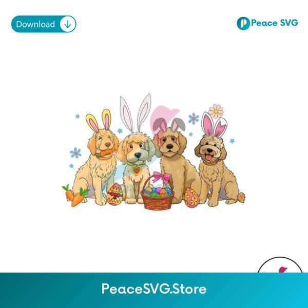 Retro Dogs Easter Day Bunnies Svg Cut File