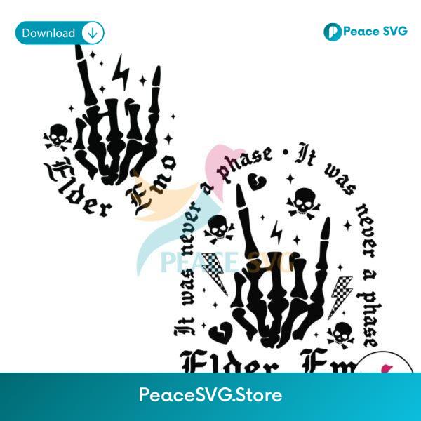 Retro Elder Emo It Was Never A Phase Svg Instant Download