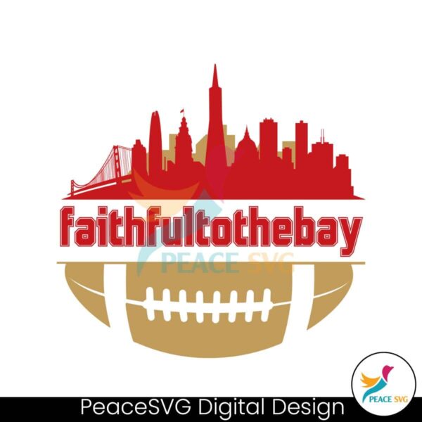 Retro Faithful To The Bay Skyline Svg Files For Cricut