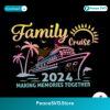 Retro Family Cruise 2024 Making Memories Together Svg For Vinyl Cutting