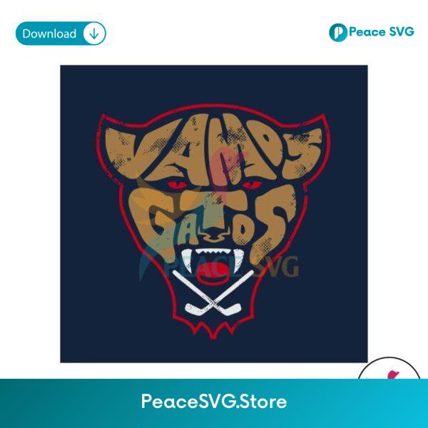 Retro Florida Hockey Vamos Gatos Svg Vector File
