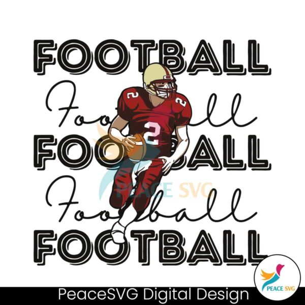 Retro Football Fan Super Bowl Svg Digital Download