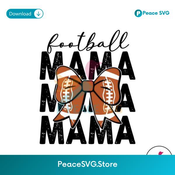 Retro Football Mama With Bow Png Digital Download