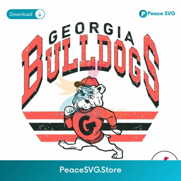 Retro Georgia Bulldogs Ncaa Svg Cricut Ready File
