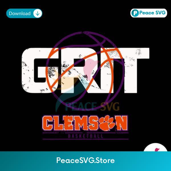 Retro Grit Clemson Basketball Team Svg For Vinyl Cutting