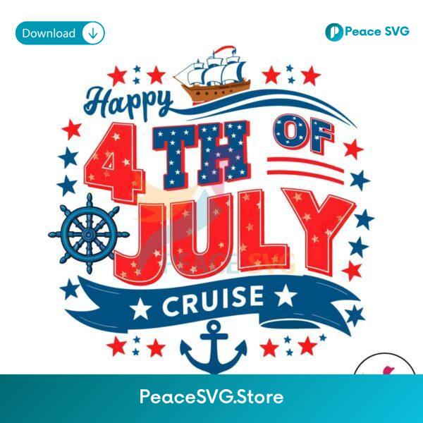Retro Happy 4th Of July Cruise Png High Resolution