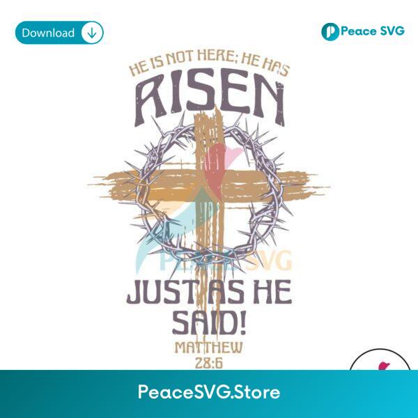 Retro He Is Not Here He Is Risen Svg For Silhouette