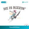 Retro He Is Rizzin Funny Easter Jesus On A Rocket Svg Digital Download