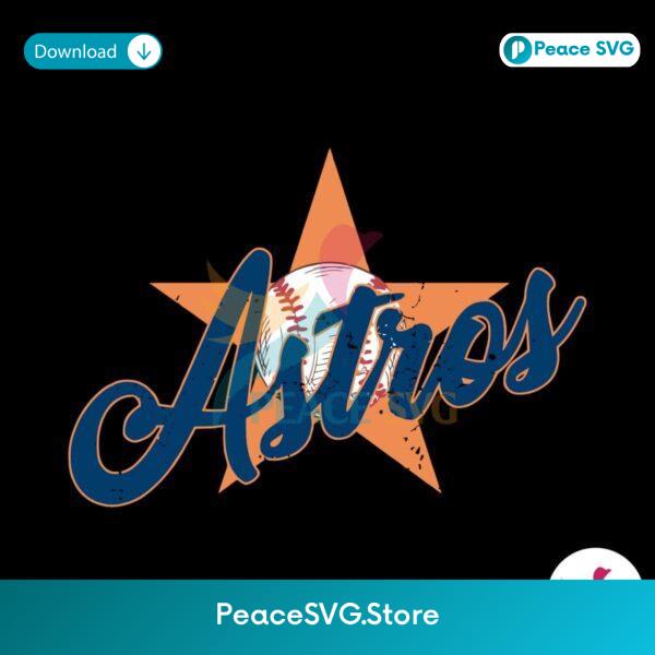 Retro Houston Astros Baseball Game Day Svg Vector File