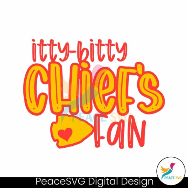 Retro Itty Bitty Chiefs Fan Svg Layered File