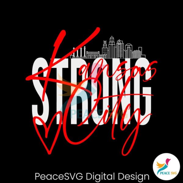 Retro Kansas City Strong Skyline Svg Printable Design