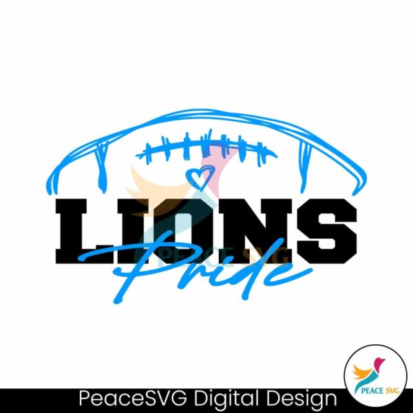 Retro Lions Pride Football Nfl Svg Layered File