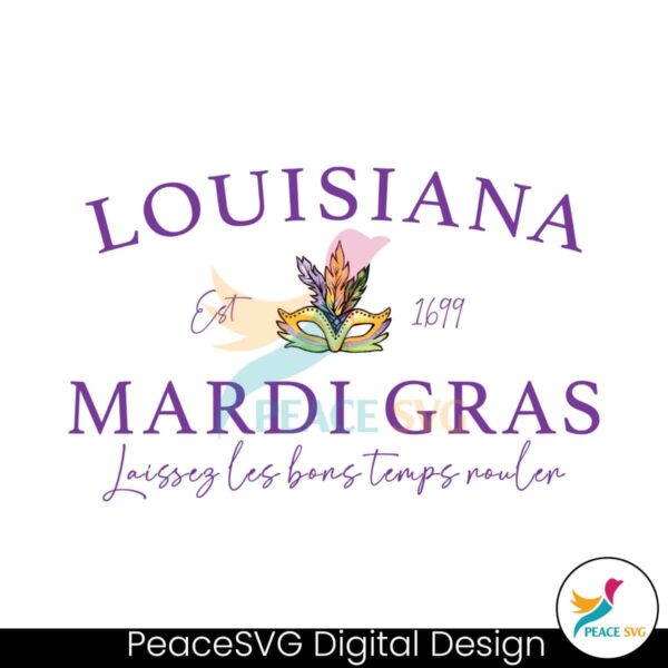 Retro Louisiana Mardi Gras Est 1699 Png Clipart