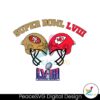 Retro Lviii 49ers Vs Chiefs Helmet Svg For Silhouette