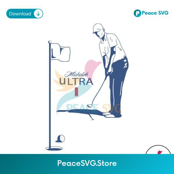 Retro Michelob Ultra Golfing Dad Svg For Silhouette