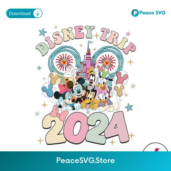Retro Mickey And Friends Disney Trip 2024 Png Instant Download